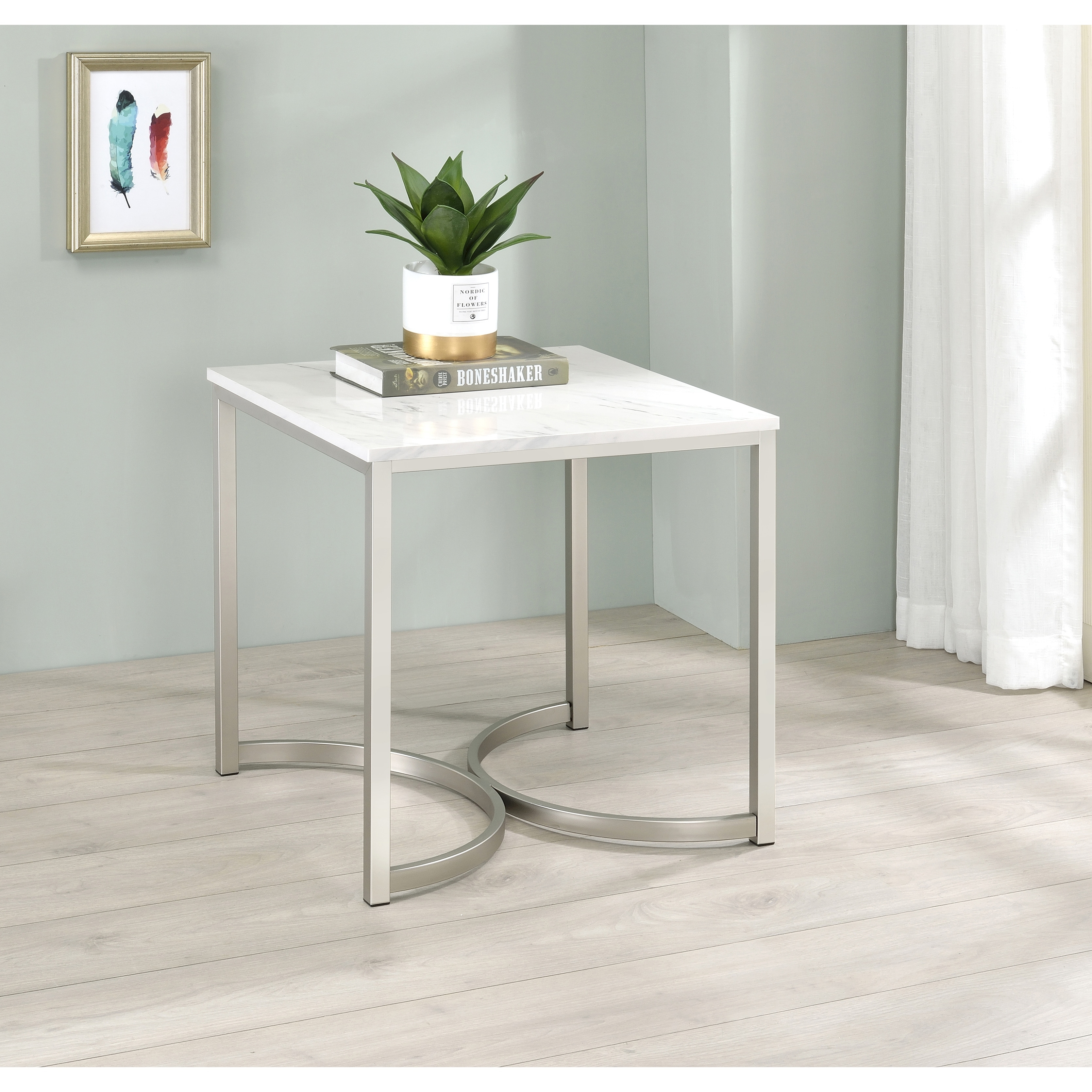 Mia white cheap side table