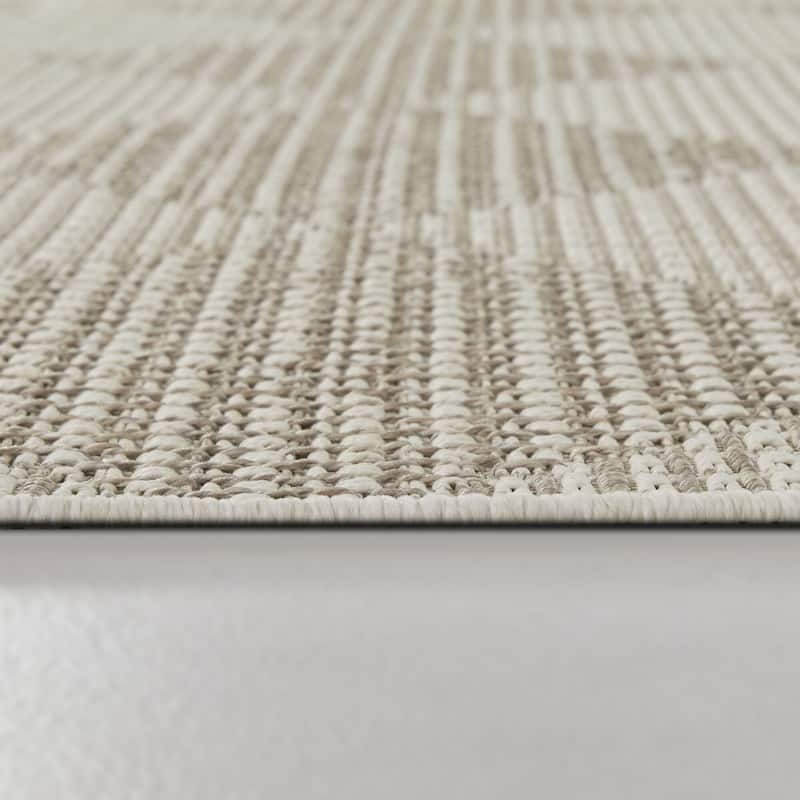 Bisset Checkered Textured Indoor/Outdoor Area Rug