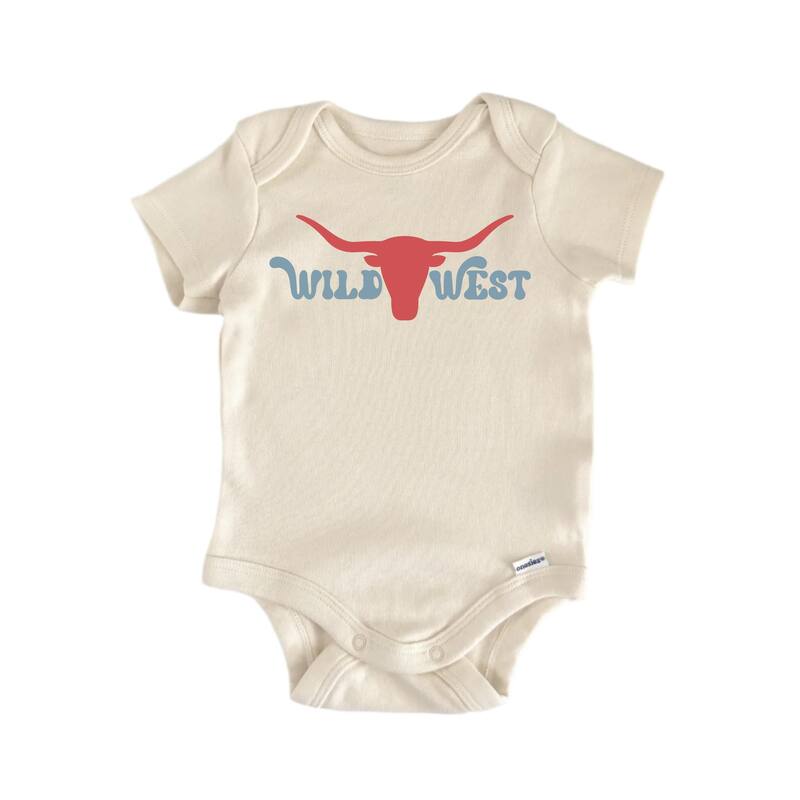 Wild West Country Western - Baby Boy Girl Clothes Infant Bodysuit Funny Cute Newborn - White - 6-9M