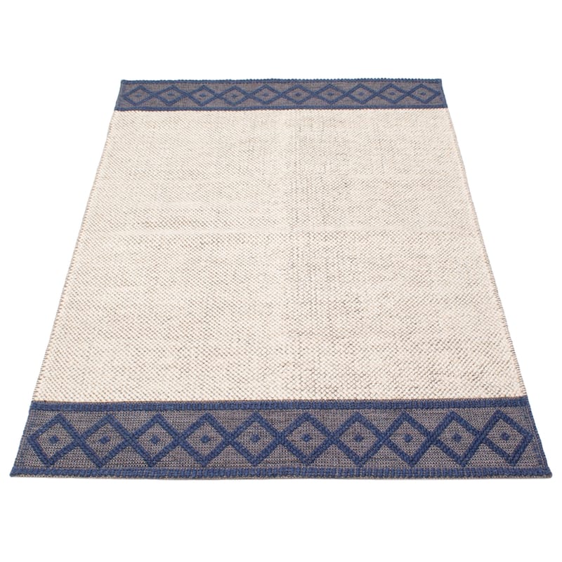 ECARPETGALLERY Braid weave Sienna Beige Wool Rug - 5'1 x 8'1