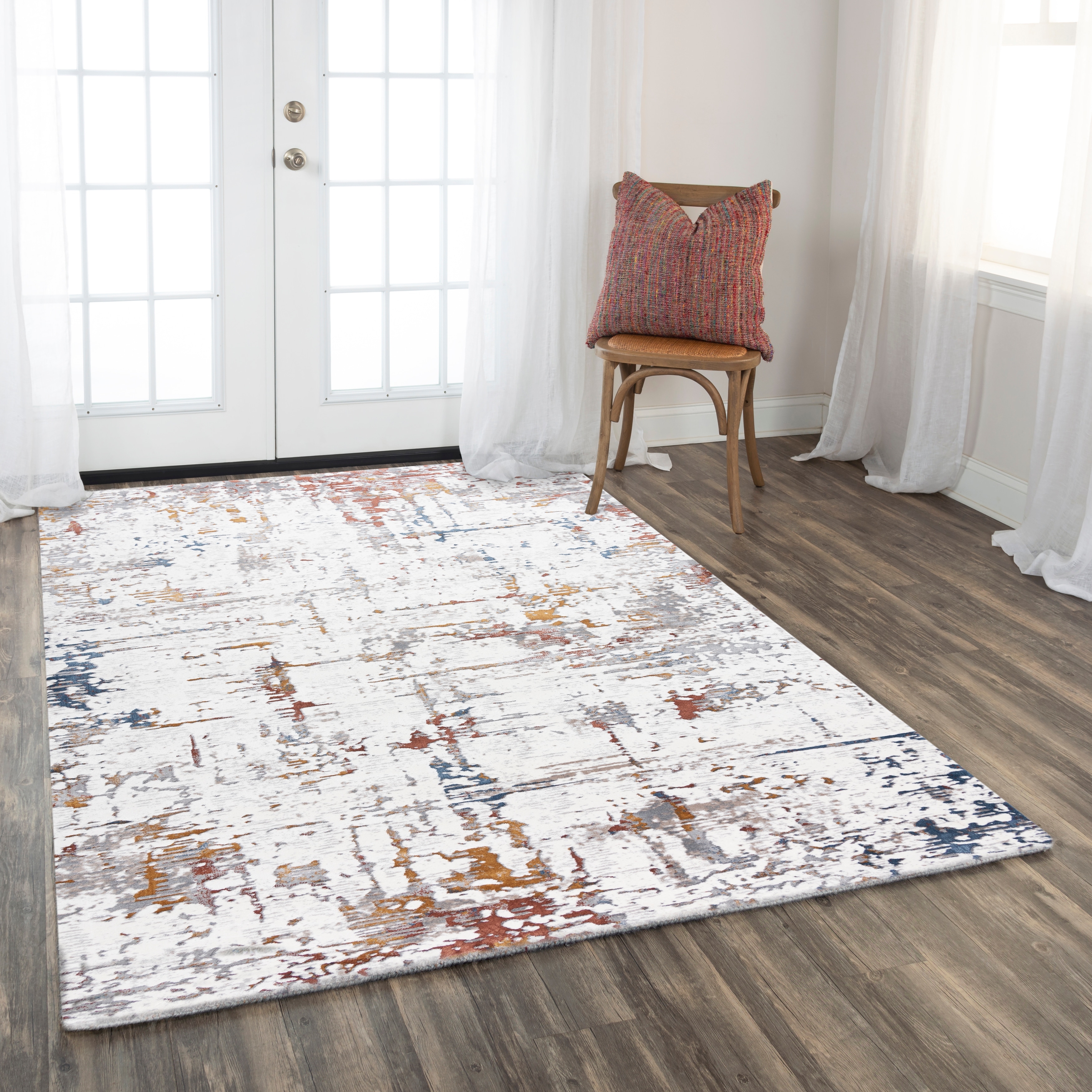 Alora Decor Opal Ivory, Grey, and Gold Multi-colored Abstract Rug