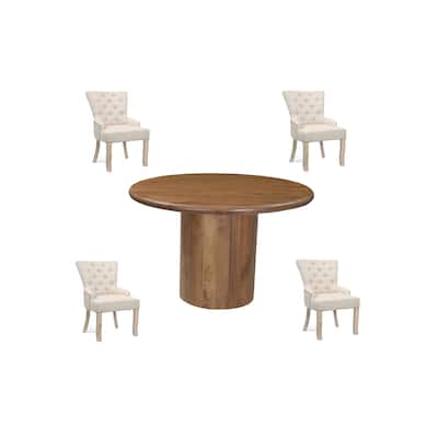 Ava 5-piece Solid Wood Dining Set