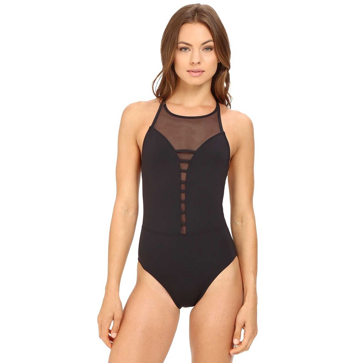 Shop Bleu Rod Beattie Womens One Piece Swimsuit 10 Black Mesh