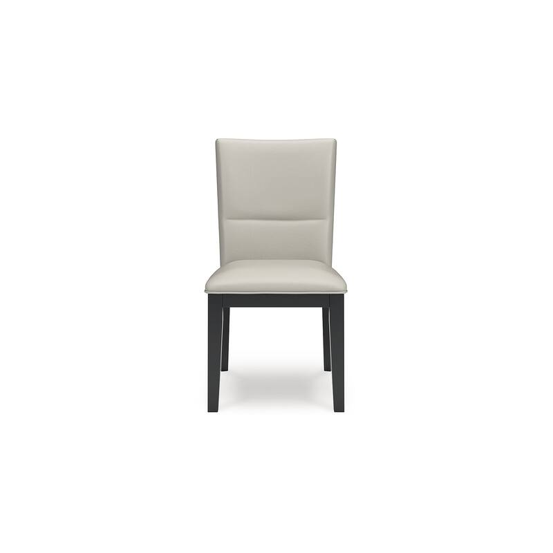 Signature Design by Ashley Glinari White/Black Dining Upholstered Side Chair (Set of 2) - 19.75" W x 24.5" D x 36.88" H