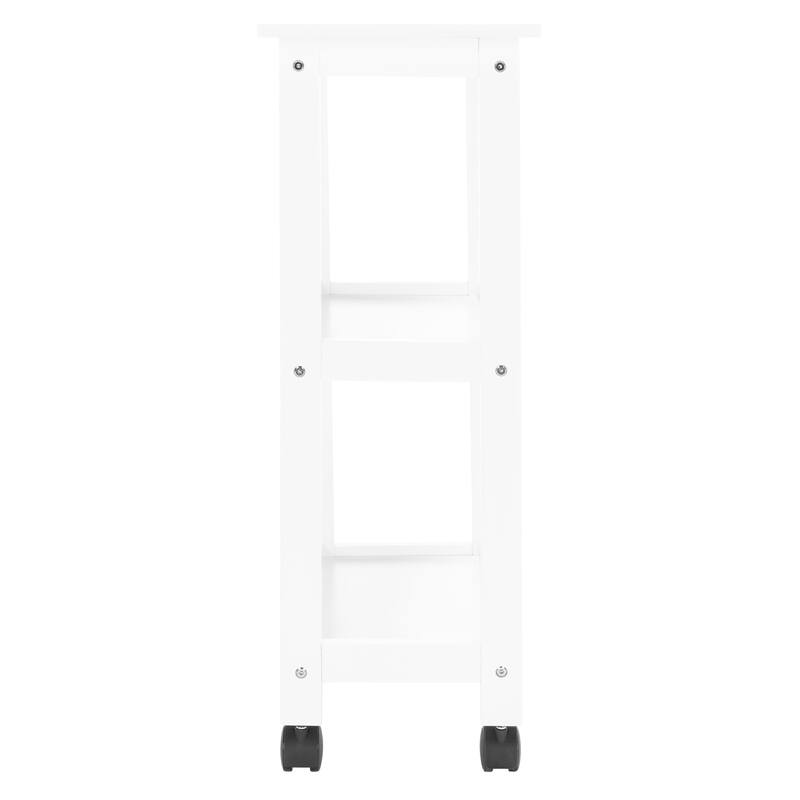 SAFAVIEH Bevin 2-Shelf Kitchen Bar Cart with Wheels - 20" W x 12" L x 33" H