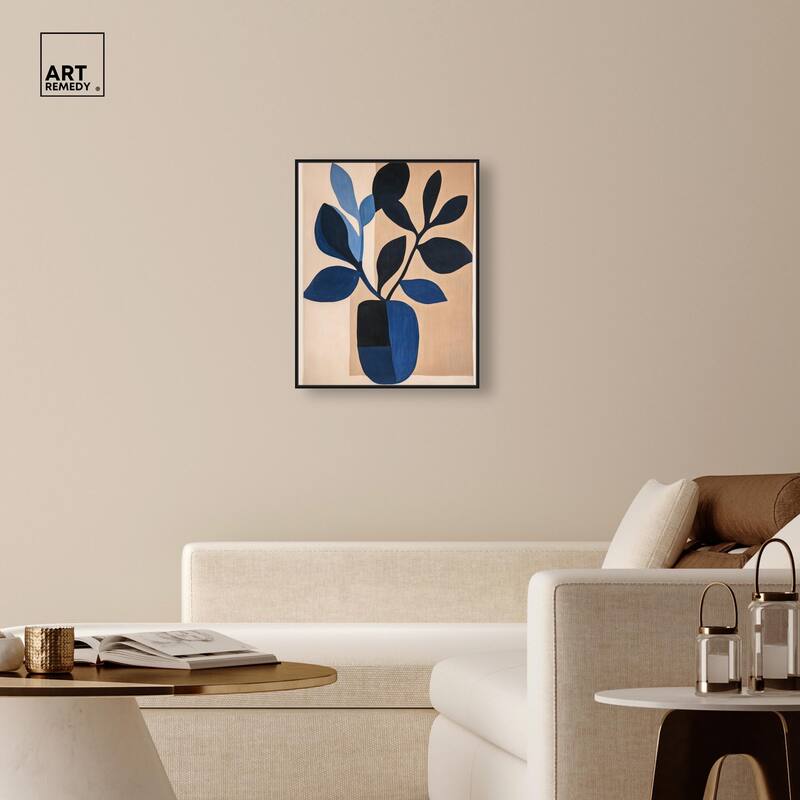 Blue Matisse Jar II Canvas by Art Remedy