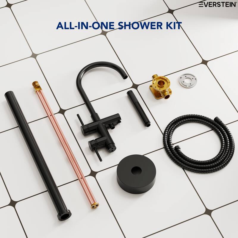Single-Handle Freestanding Tub Faucet With Hand Shower