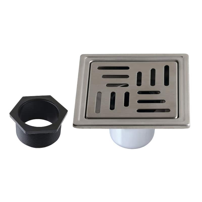 Kingston Brass BSF4410 Watercourse 4" Square Shower Drain - Polished Stainless Steel