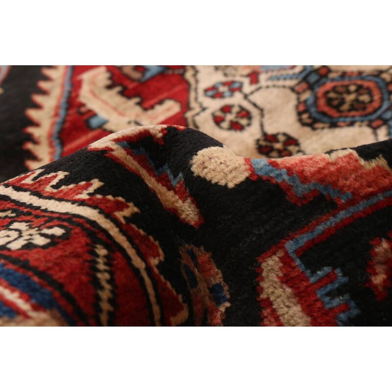 ECARPETGALLERY Hand-knotted Anatolian Vintage Black, Red Wool Rug - 4'4 x 7'5