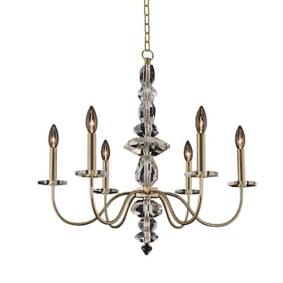 Allegri 031250-FR001 Bolivar 6 Light 26" Wide Taper Candle Style