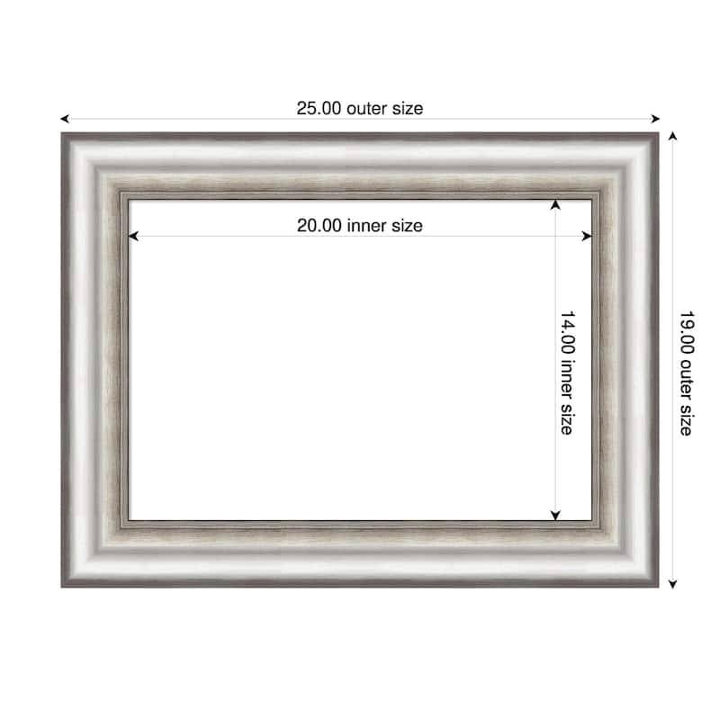 Amanti Art Salon Silver Framed Dry Erase Magnetic Board - 25 x 19 in