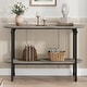 preview thumbnail 6 of 4, Vintage 2 Tier Console Table with Storage, Sofa Table for Entryway