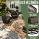preview thumbnail 33 of 81, Rope Woven Patio Conversation Set with Swivel Chair & Settee Cushions