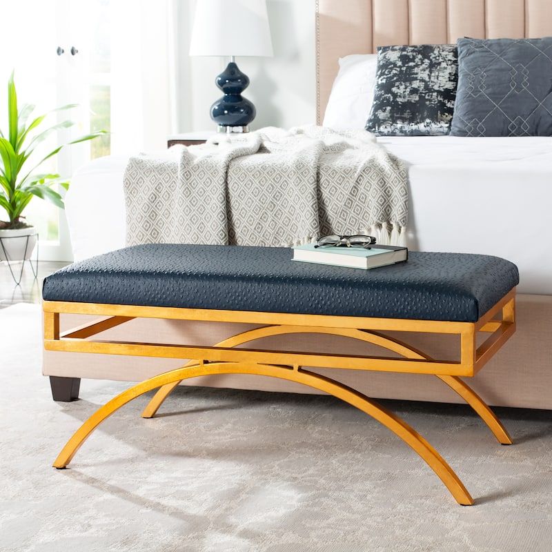 SAFAVIEH Belinda Modern Glam Arc Bench - 38" x 18" x 18.3" - 38Wx18Dx18H
