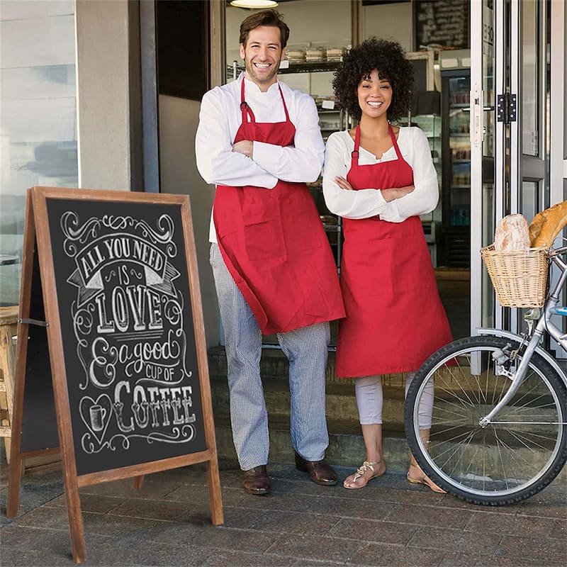 Magnetic A-Frame Chalkboard Message Sign Board Extra Large 39 x20 in Free Standing