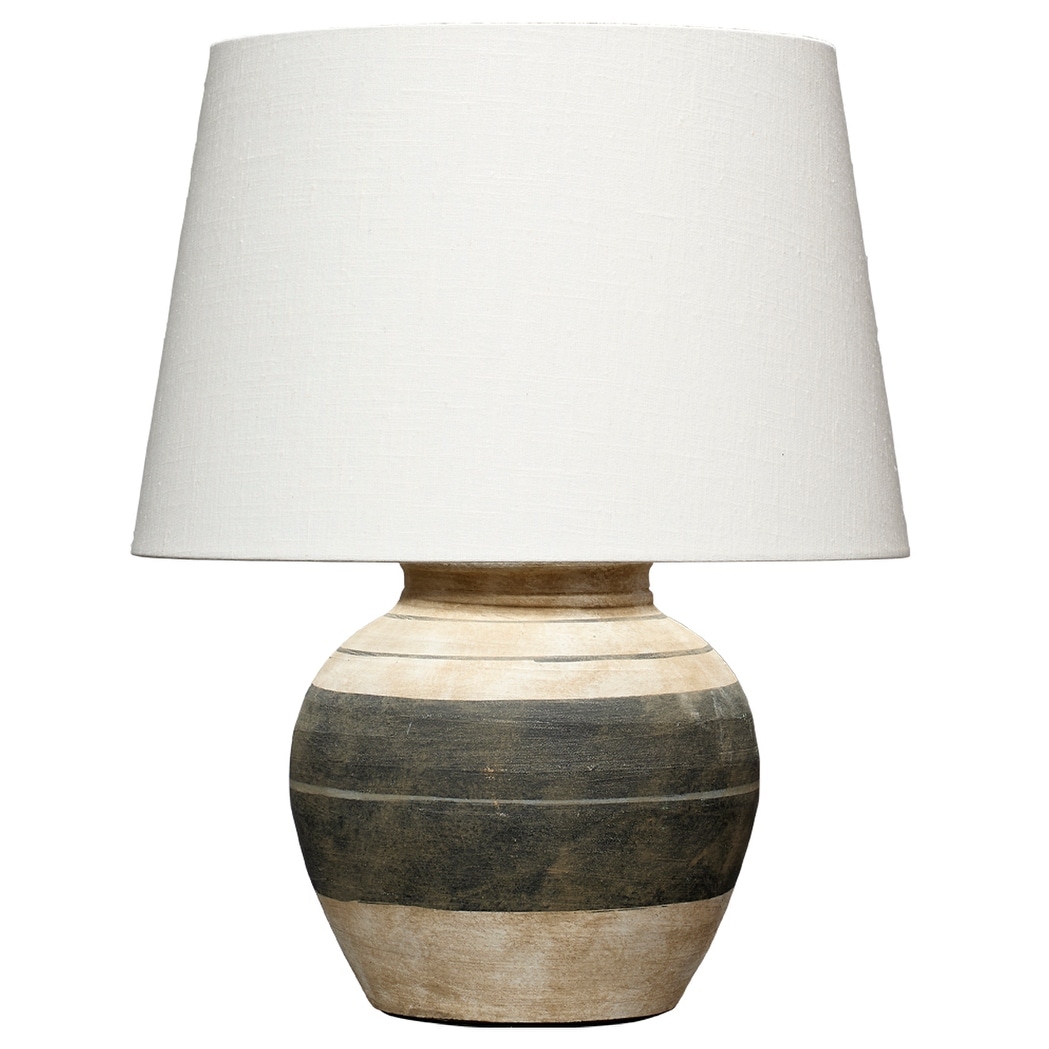 Jamie Young Bernard Ceramic Table Lamp with Linen Shade