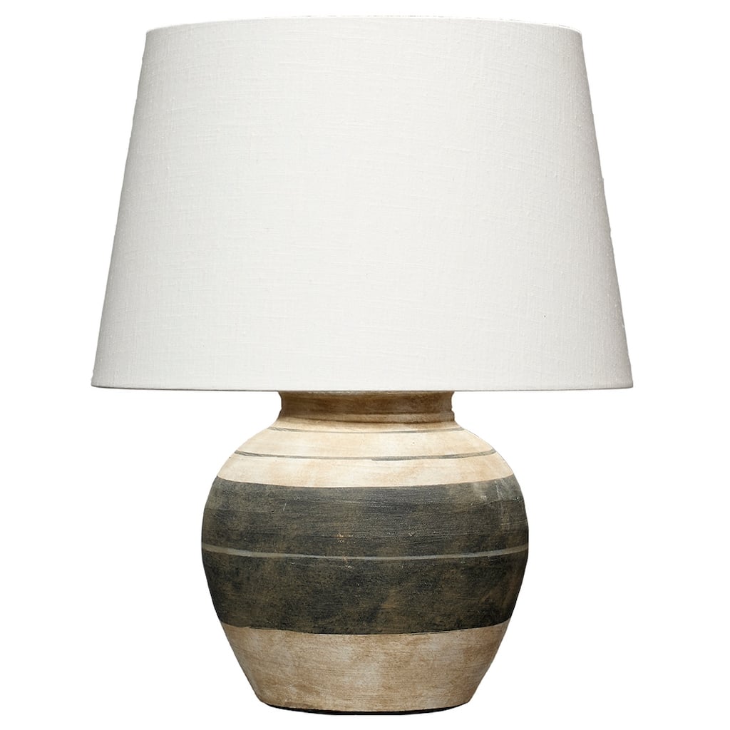Jamie Young Bernard Ceramic Table Lamp with Linen Shade