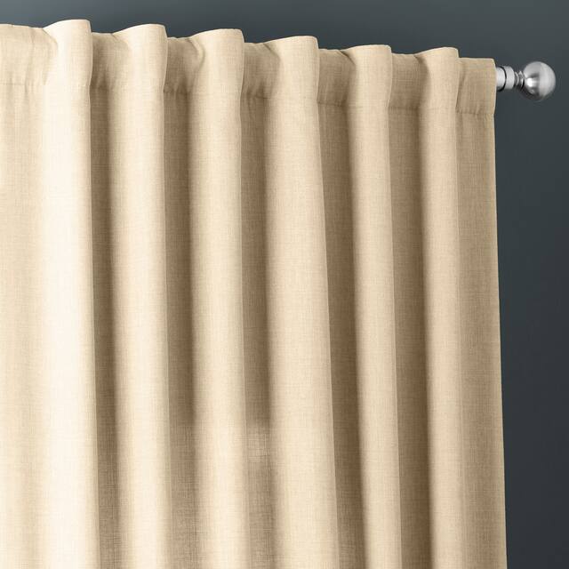 Exclusive Fabrics Italian Faux Linen Curtain (1 Panel)