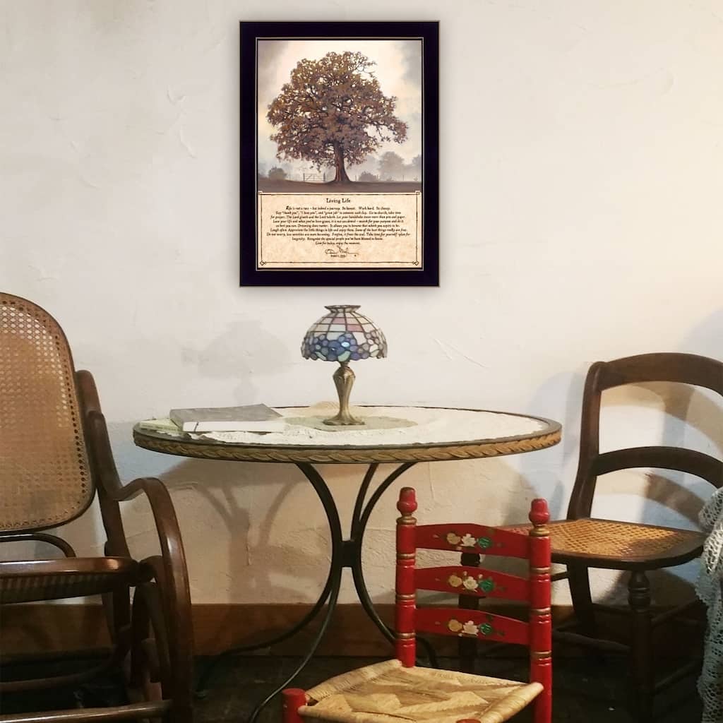 TrendyDecor4U Contemporary "Living Life" Framed Print Wall Art by Bonnie Mohr