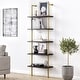 preview thumbnail 76 of 81, Nathan James Theo 5-Shelf Ladder Bookcase Wood with Metal Frame