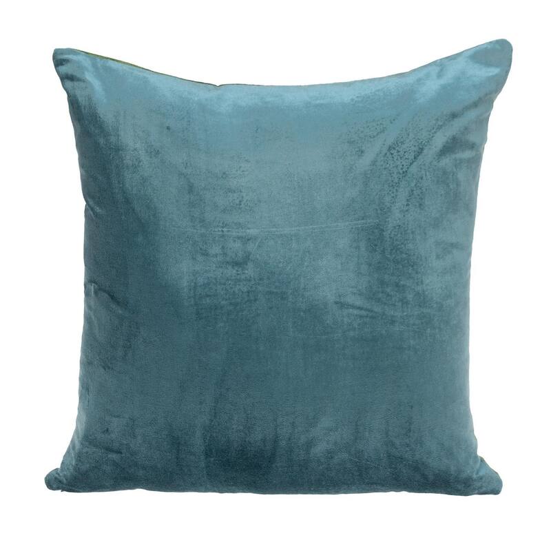 HomeRoots 20" Purple And Dark Gray Cotton Blend Throw Pillow