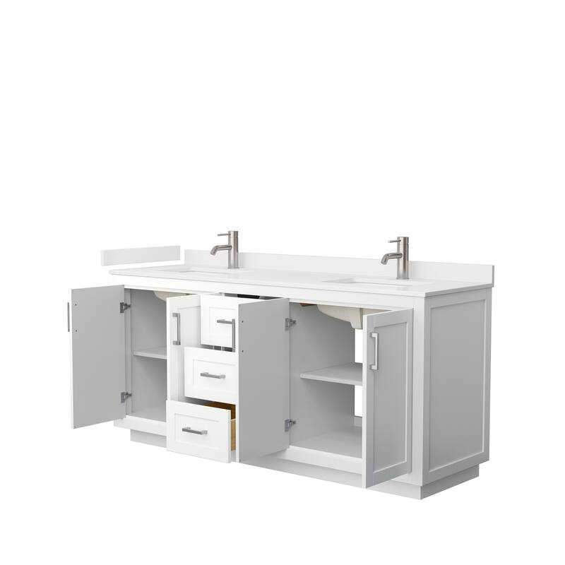 Miranda 72-inch Double Vanity, Quartz Top