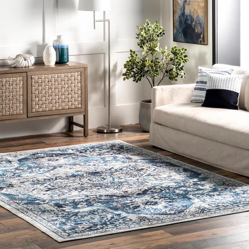 Nuloom Maryanne Transitional Medallion Area Rug - 5' x 8' - Blue