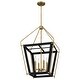 preview thumbnail 5 of 6, Abbeville 4-Light Earth Black Pendant with Gold Accents