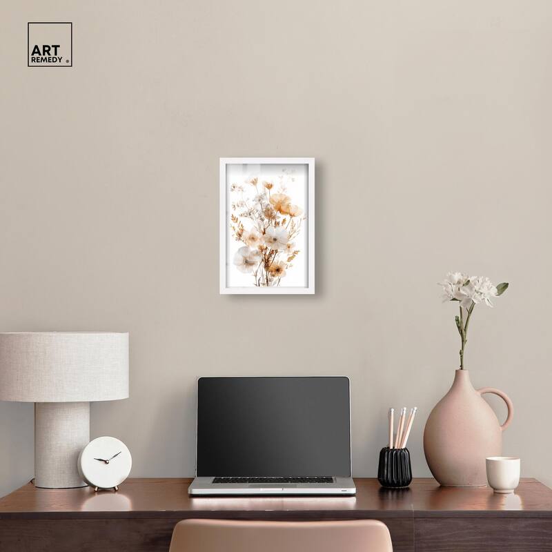 Parchment Petals Shadowbox by Art Remedy