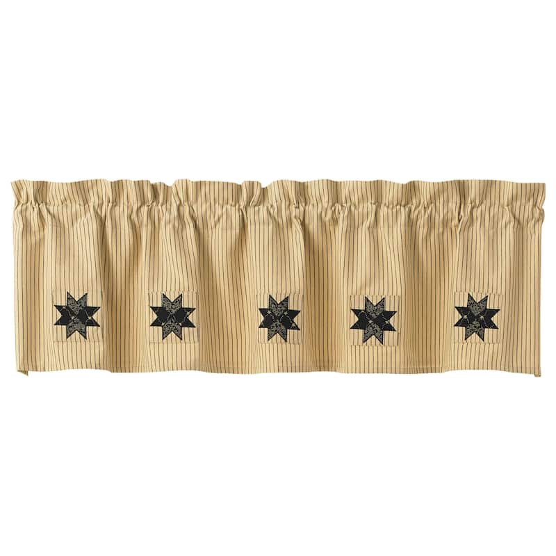 Park Designs Carrington Lined Ticking Patch Valance - 60" x 14"