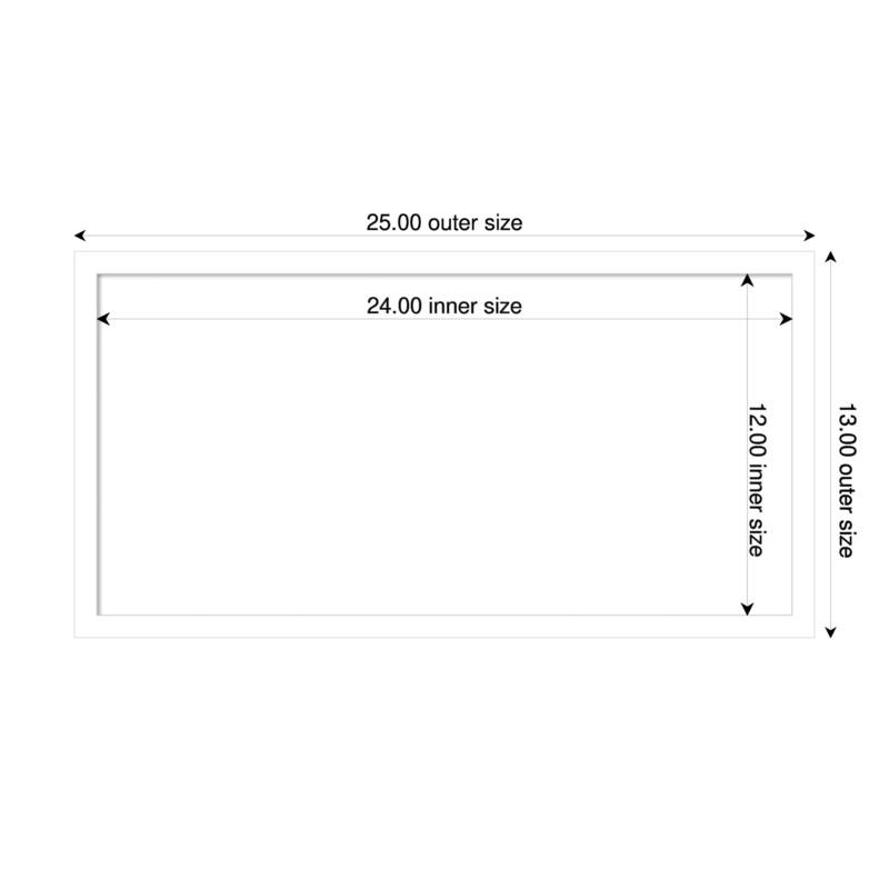 Amanti Art Svelte Clay Grey Framed Dry Erase Magnetic Board - 25 x 13 in - Svelte White