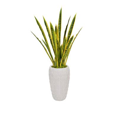 Vintage Home Artificial Faux Real Touch 50.5'' Tall Snake Plant (Sansevieria) - Green