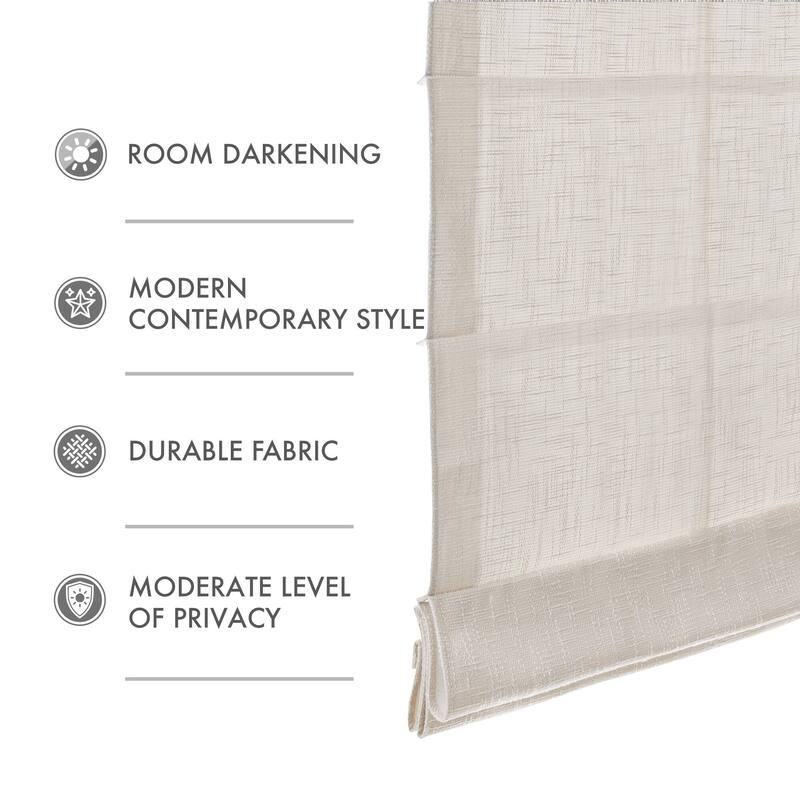 Madison Park Quincy Room Darkening Cordless Roman Shade