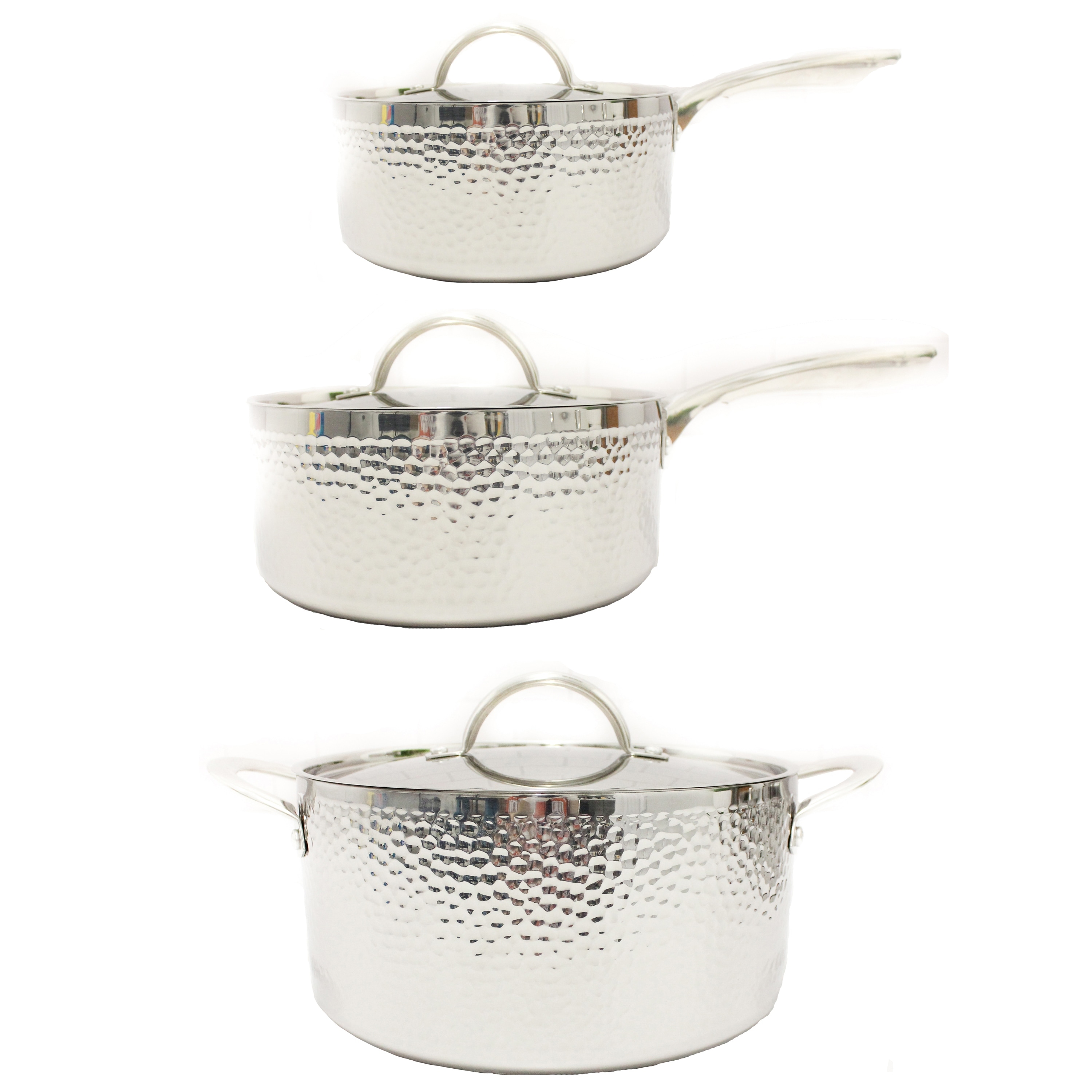 Cuisinart Hammered Collection Tri Ply Stainless Steel 9 Pc