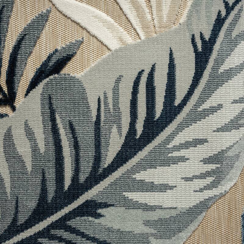 Sevita Botanical Textured Contemporary Indoor/Outdoor Area Rug