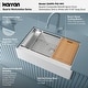 preview thumbnail 4 of 18, Karran 34" Undermount Large Single Bowl Quartz Farmhouse Workstation Kitchen Sink