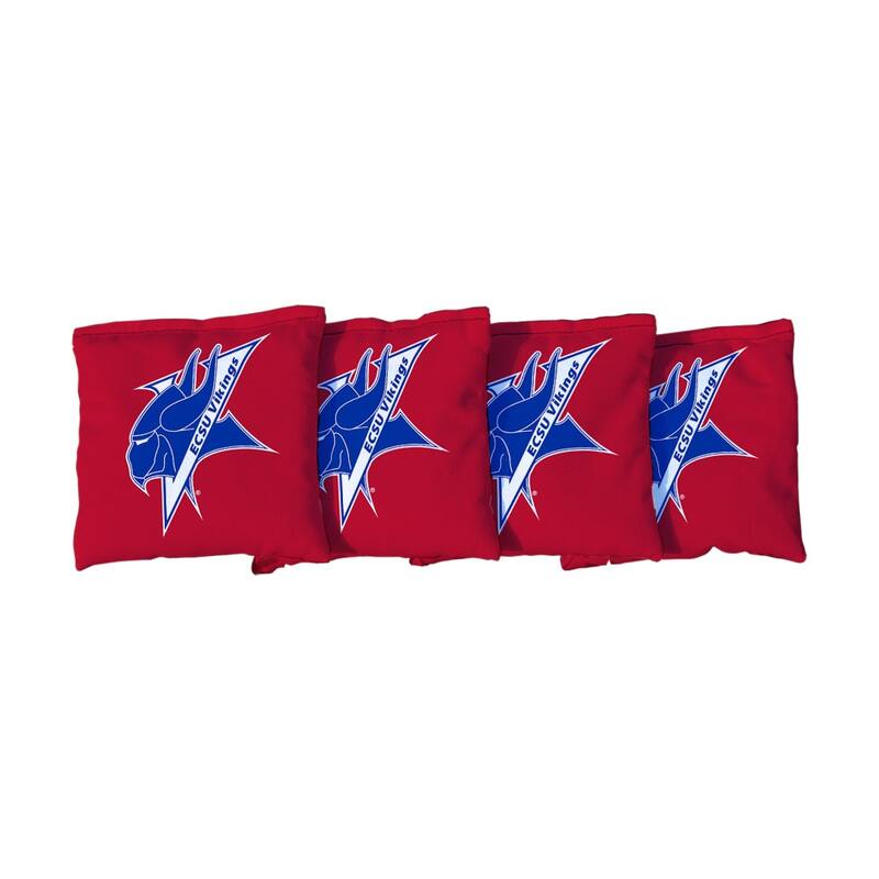 Elizabeth City State Vikings Red Cornhole Bags - All-Weather Resin Filled