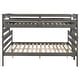 preview thumbnail 10 of 10, Grey Twin XL over Queen Bunk Bed with Detachable Design and Safety Features for Bedroom