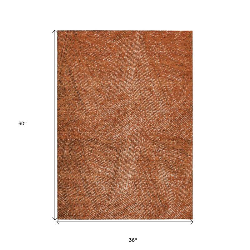 HomeRoots Abstract Transitional Rectangle Outdoor Rug