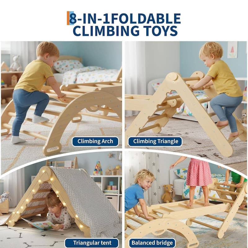 7-in-1 Foldable Baby Climbing Toys Set for Toddlers Toys