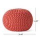 preview thumbnail 20 of 62, Moro Handcrafted Modern Cotton Pouf by Christopher Knight Home