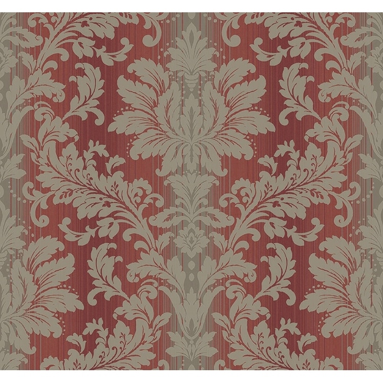 Seabrook Designs Bronte Damask Unpasted Wallpaper