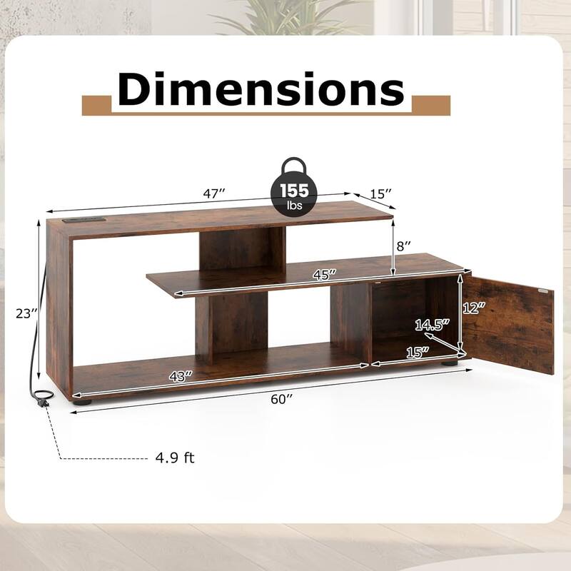 Modern TV Stand Entertainment Center Media Console Table