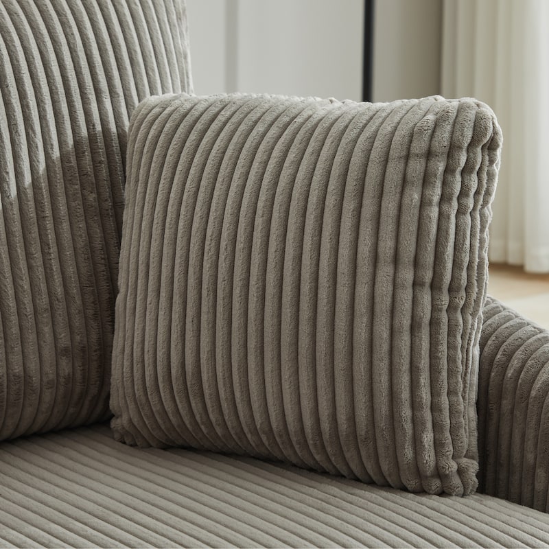 40.6" W Upholstered Swivel Accent Sofa Chair With Pillows
