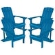 preview thumbnail 95 of 126, All-weather Poly Resin Wood Outdoor Adirondack Chair (Set of 4) Blue