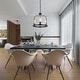 preview thumbnail 2 of 4, Anmytek Dining Room Light Fixture Industrial Kitchan Island Pendant 3 Lights Black Chandelier for Foyer Entryway