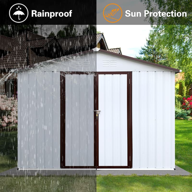 Metal garden sheds 10ftx8ft outdoor storage sheds with window