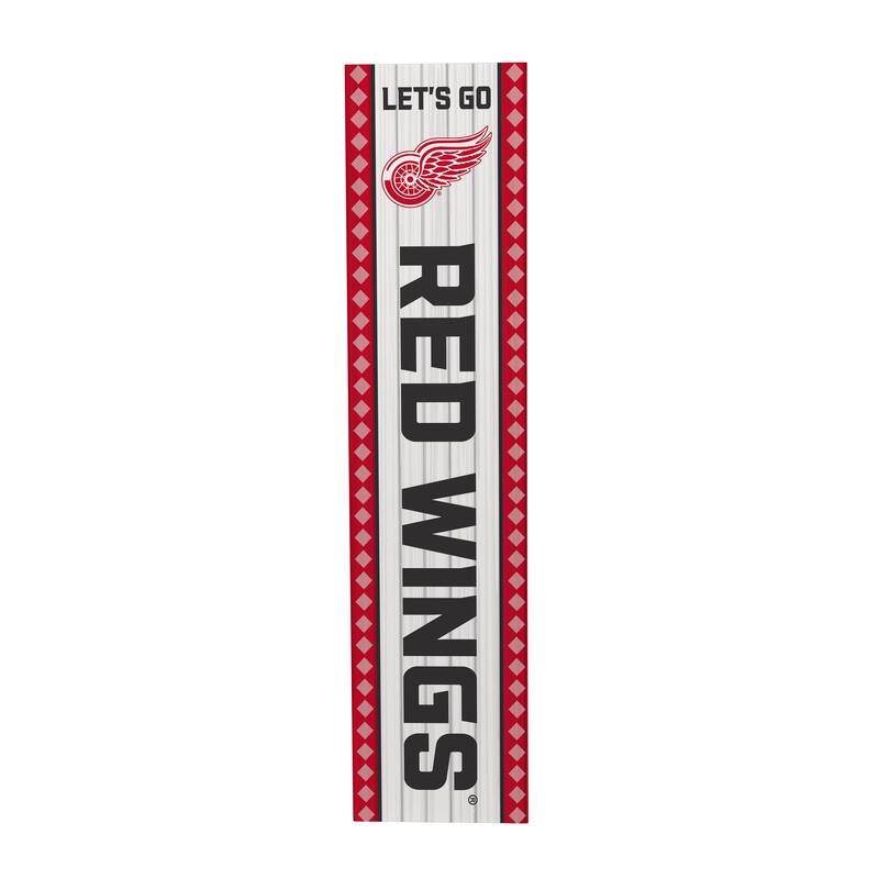 47" Double Sided Seasonal Porch Leaner, Detroit Red Wings - 47" x 11.25"