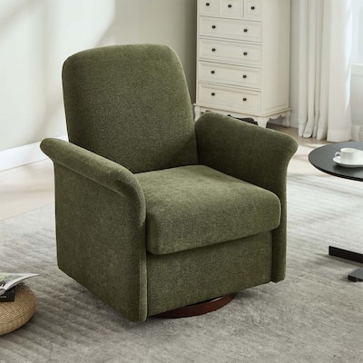 Modern Barrel Armchair with Wood Base for Comfortable Reading and Living Room Elegance