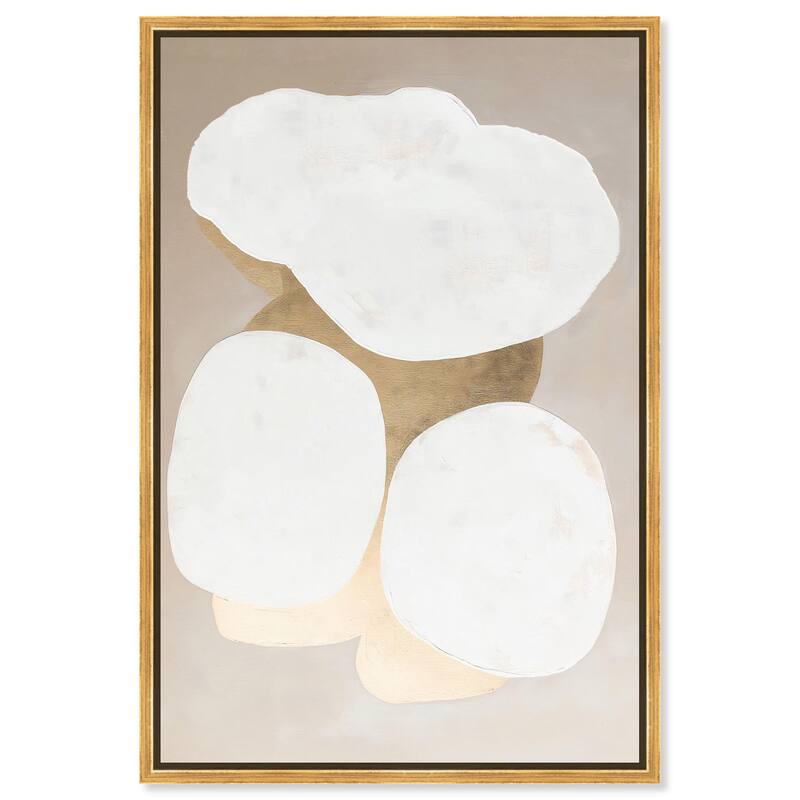 Stacked Stones II Canvas by Art Remedy - 10" x 15" - Gold
